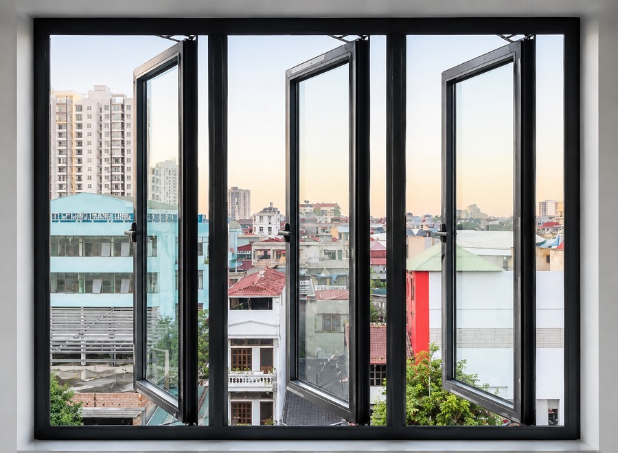 Mẫu cửa sổ nhôm kính 3 cánh